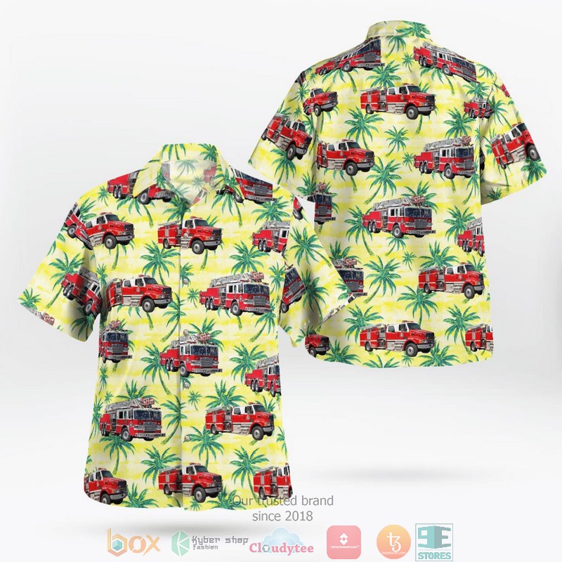 Halifax Regional Fire and Emergency Nova Scotia Canada Fleet Aloha Shirt word3