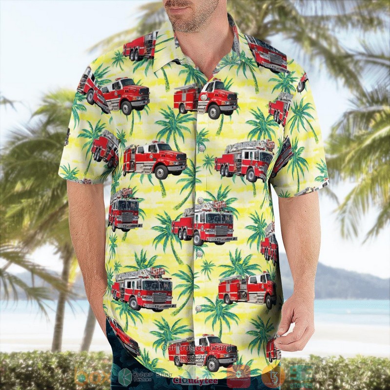 Halifax Regional Fire and Emergency Nova Scotia Canada Fleet Aloha Shirt word3