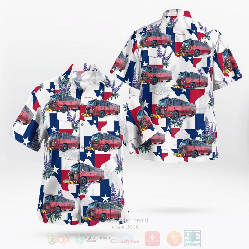 BEST Hallsville Fire Department, Hallsville, Texas 3D Aloha Shirt word2