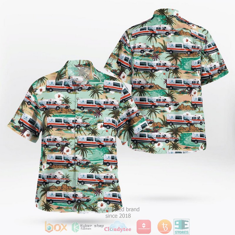 Hancock County EMS Sneedville Tennessee Hawaiian Shirt word1