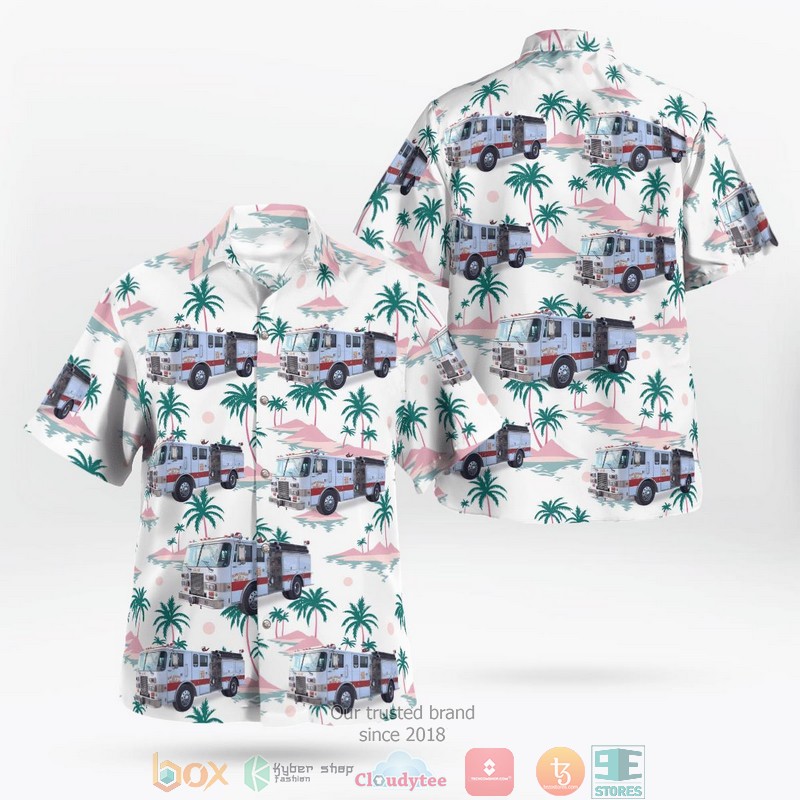 Harrisonburg Virginia Hose Company No. 4 Aloha Shirt word3