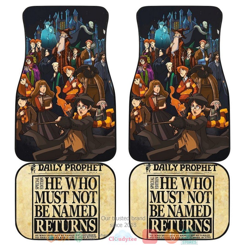 NEW Harry Potter Harry Potter Characters Cartoon Newspaper Car Floor Mats