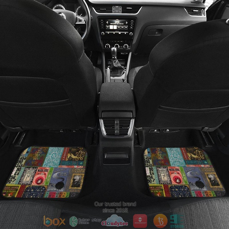 NEW Harry Potter Hogwarts Vintage Bookshelf Car Floor Mats 5 NEW Harry Potter Hogwarts Vintage Bookshelf Car Floor Mats word2