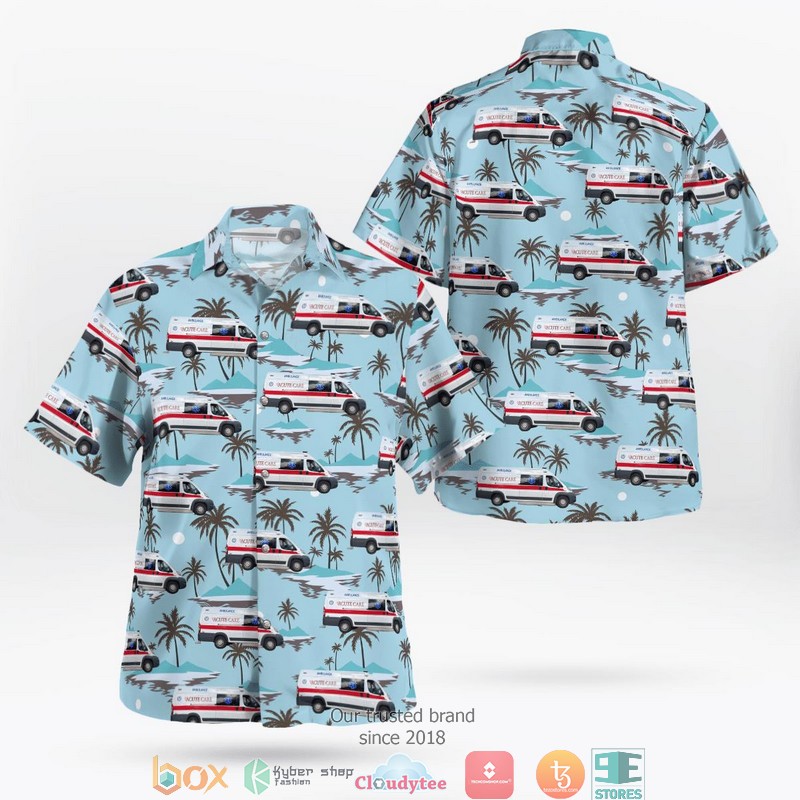 Hatboro Pennsylvania Acute Care Medical Transports Ambulance Hawaiian Shirt word3