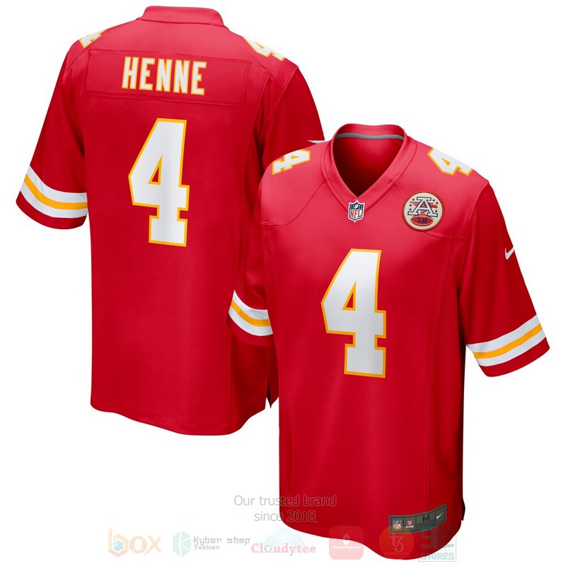 BEST Kansas City Chiefs Chad Henne Red Jersey Football word1