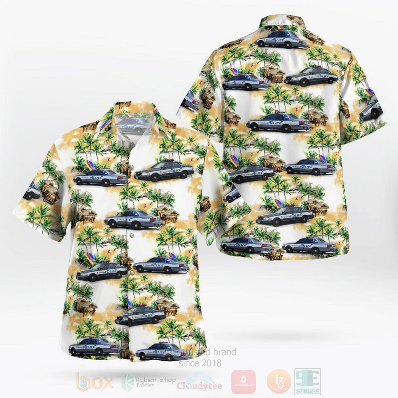 BEST Hialeah Police Department, FL Ford crown Victoria 3D Aloha Shirt word1