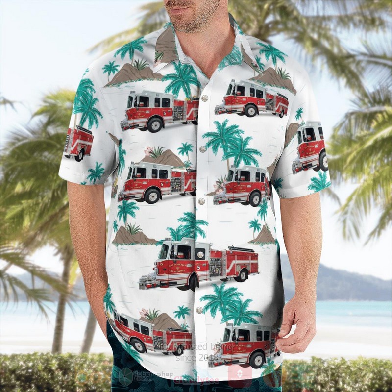 BEST Hickory, North Carolina, Hickory Fire Department 3D Aloha Shirt word1