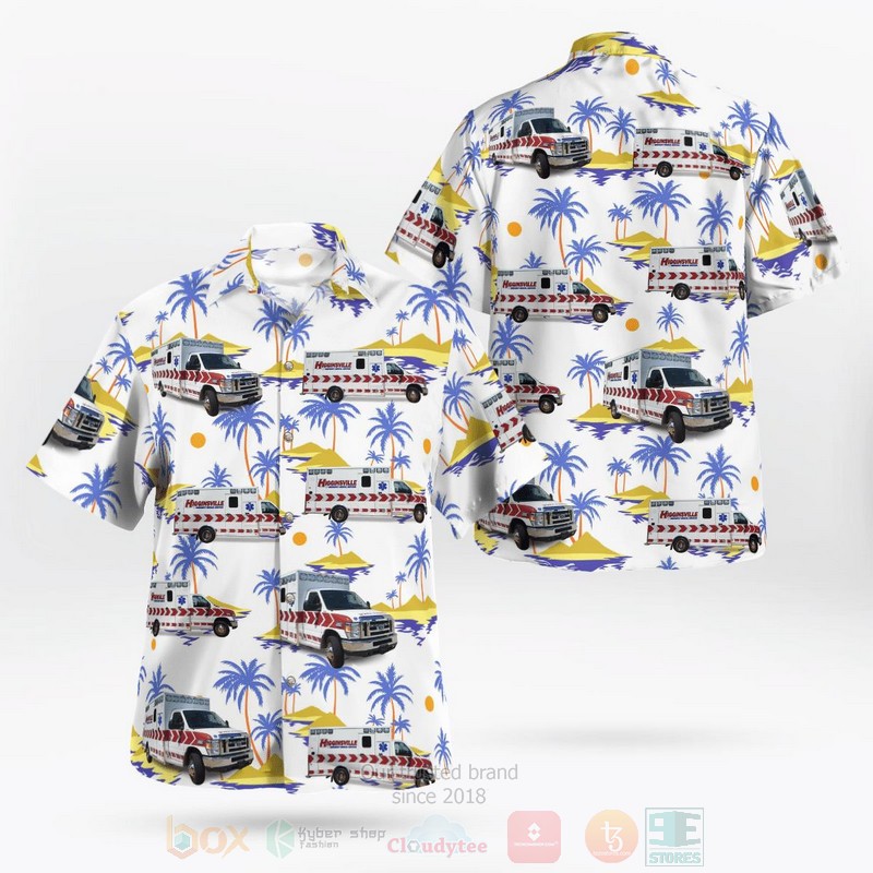 BEST Higginsville Emergency Medical Services, Higginsville, Missouri 3D Aloha Shirt word1