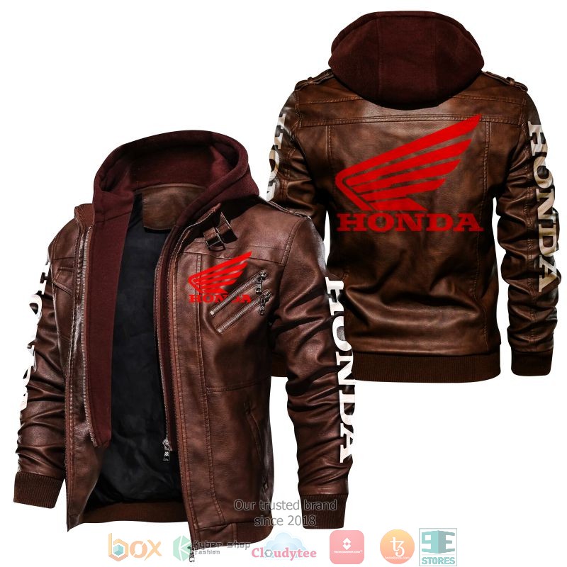 NEW Honda PU Leather Jacket word2