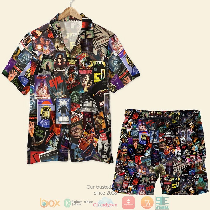 HOT Horror Movie Film pattern Hawaii Shirt, Shorts 3 HOT Horror Movie Film pattern Hawaii Shirt, Shorts word2