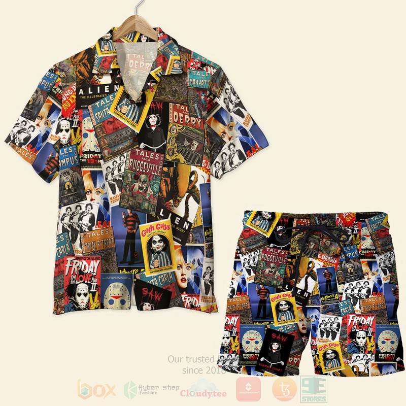 BEST Horror Movies Film 3D Aloha Shirt, Short-Pants word1