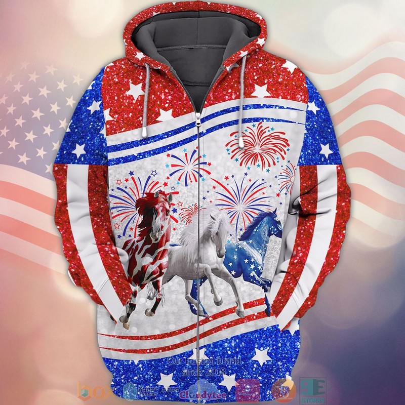 Horse Firework Independence day Shirt, hoodie