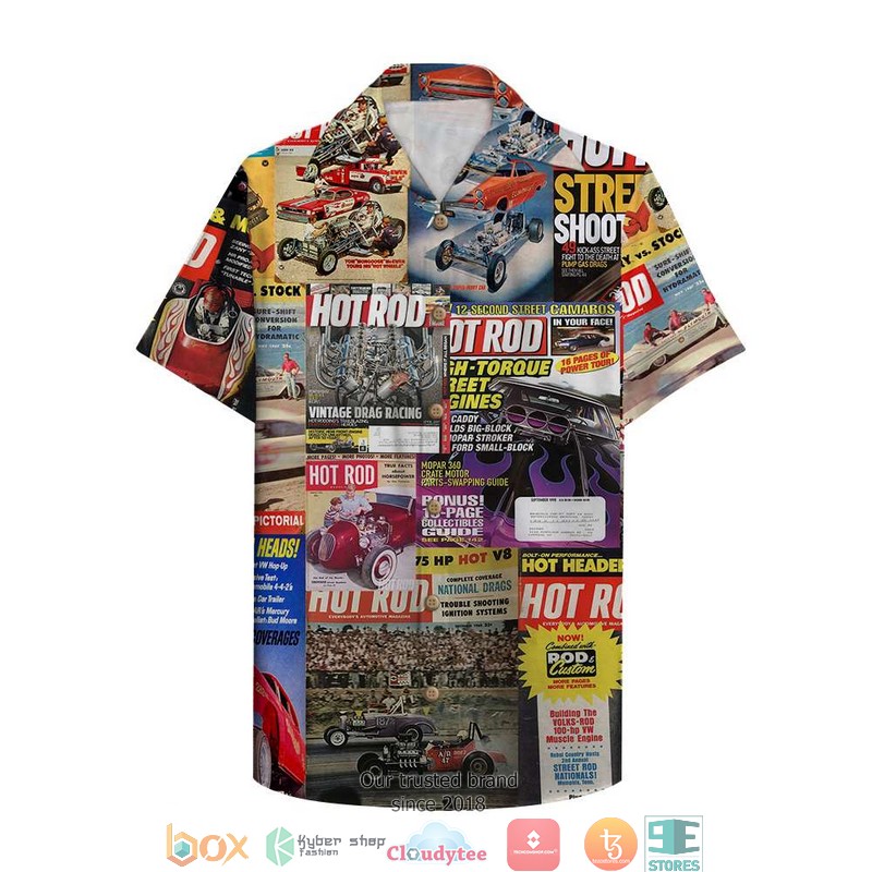 Hot Rod Magazine Hawaiian shirt word3
