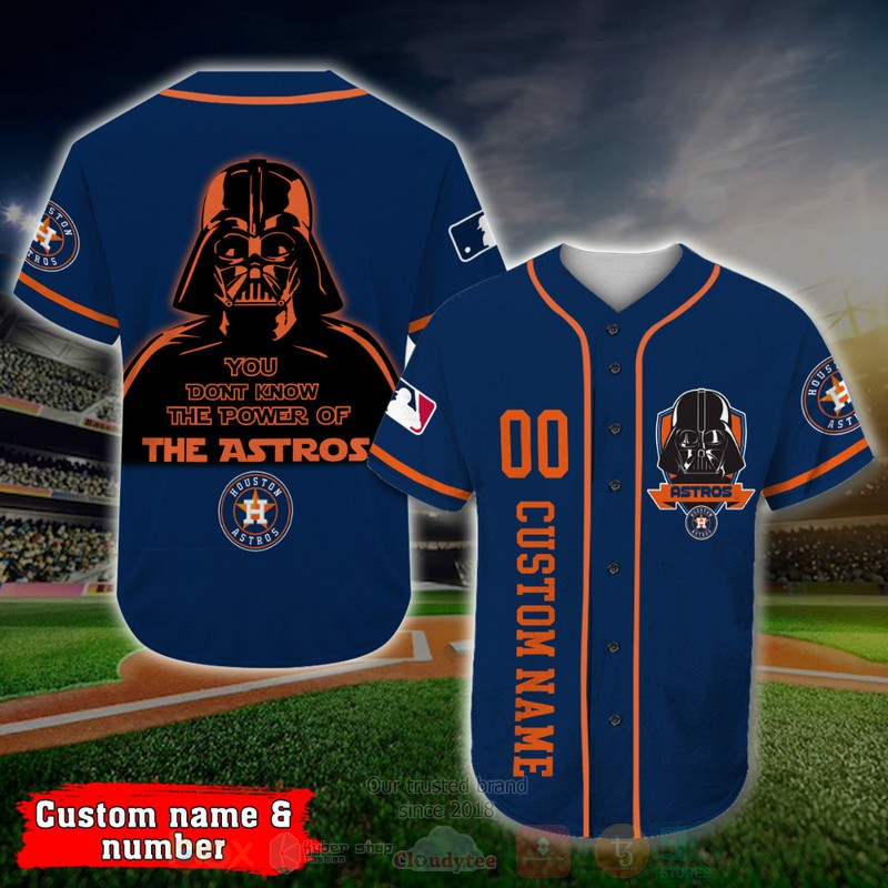 BEST Houston Astros, Darth Vader Custom AOP Baseball Jersey