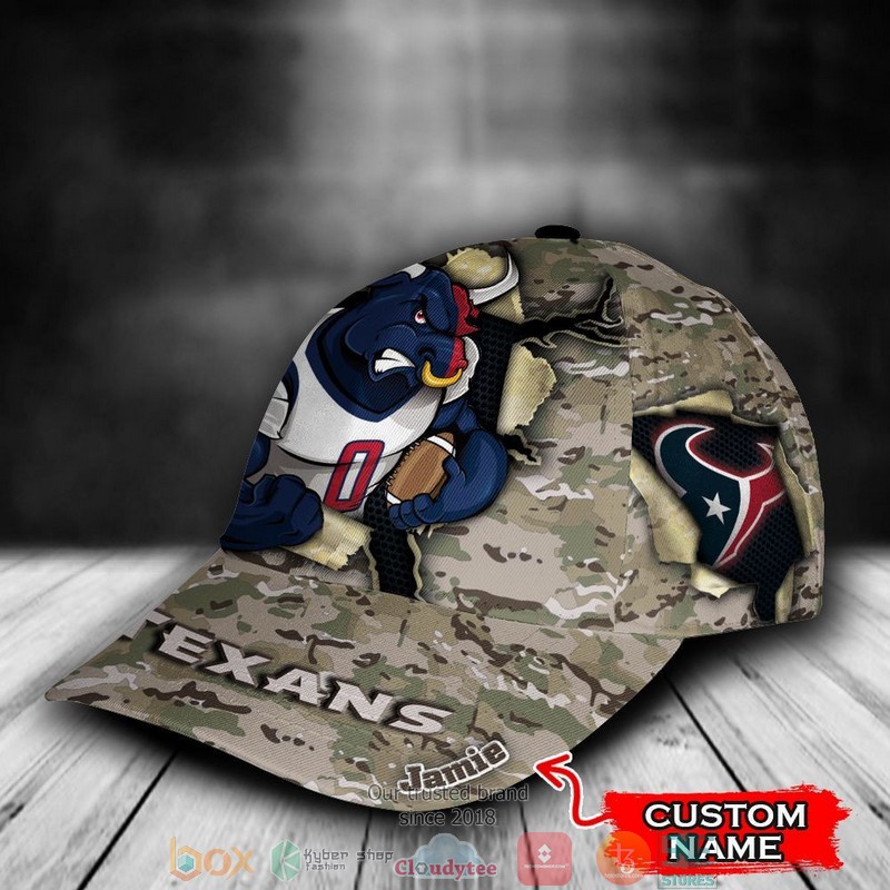 Houston Texans CAMO Mascot NFL Custom Name Cap 2 Houston Texans CAMO Mascot NFL Custom Name Cap word2
