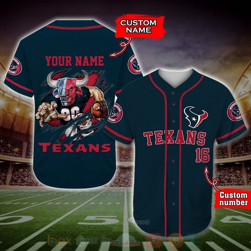BEST Houston Texans Custom AOP Baseball Jersey word3