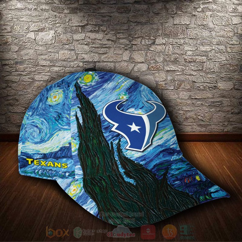 BEST Houston Texans Van Gogh NFL Team Custom Name 3D Cap 2 BEST Houston Texans Van Gogh NFL Team Custom Name 3D Cap word1