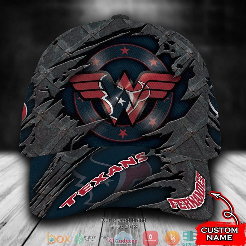 Houston Texans Wonder Woman NFL Custom Name Cap 8 Houston Texans Wonder Woman NFL Custom Name Cap word1