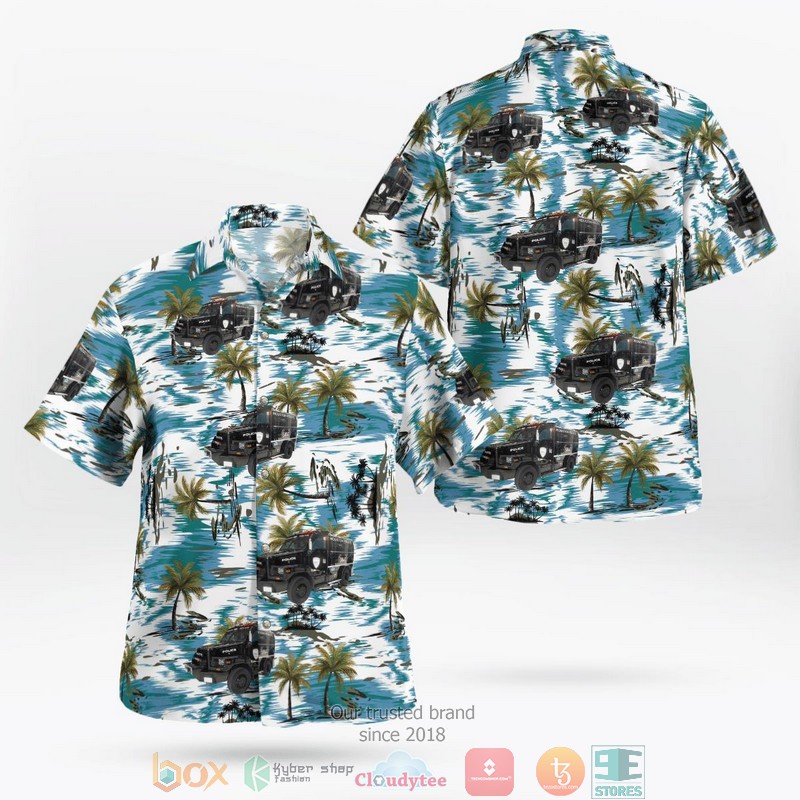 Houston Texas Houston Police Department New BEAR SWAT Vehicle Hawaiian Shirt word2