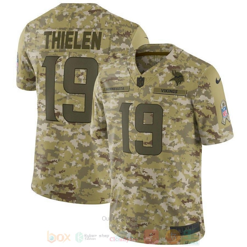 BEST Adam Thielen Minnesota Vikings Camo Jersey Football word1