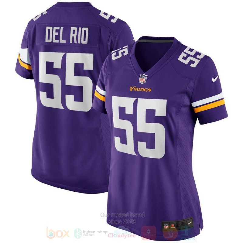 BEST Minnesota Vikings Jack Del Rio Purple Jersey Football word2