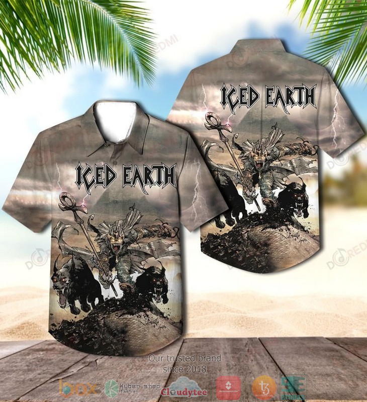 Iced Earth Something Wicked This Way Comes Short Sleeve Hawaiian Shirt word1