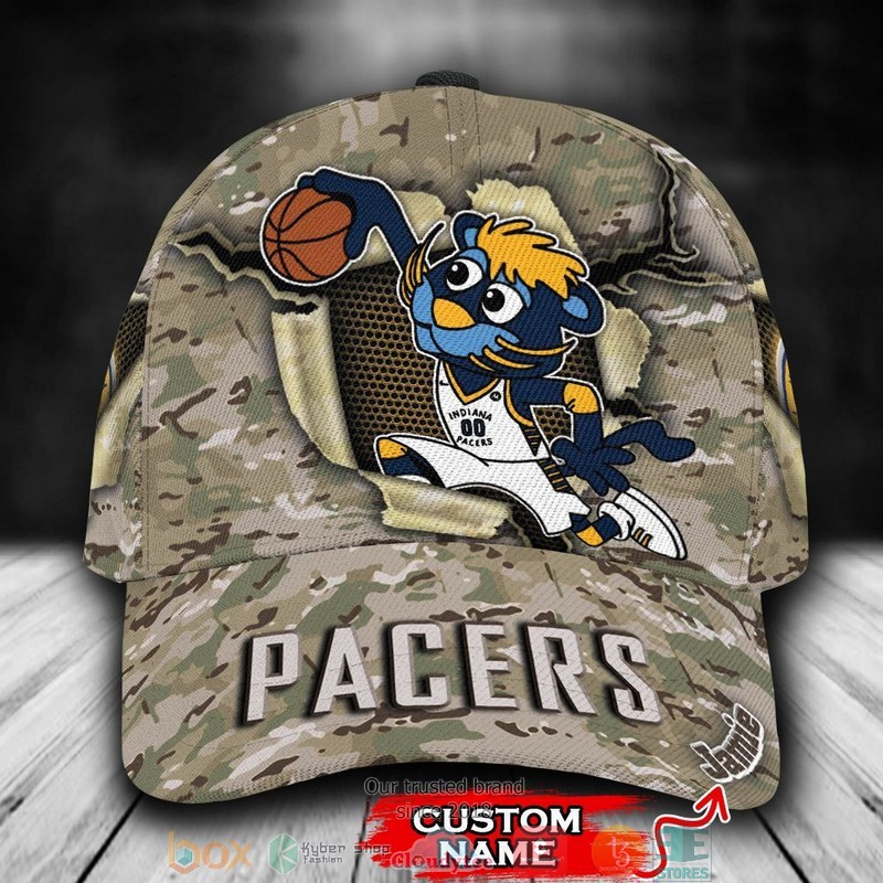 Indiana Pacers Camo Mascot NBA Custom Name Cap 8 Indiana Pacers Camo Mascot NBA Custom Name Cap word2