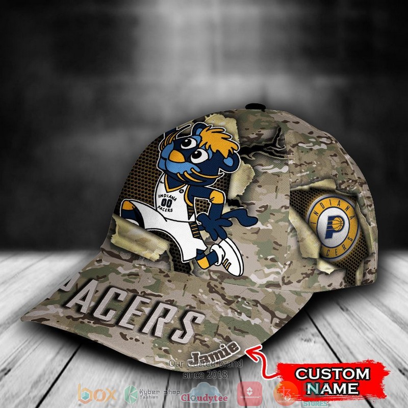 Indiana Pacers Camo Mascot NBA Custom Name Cap 2 Indiana Pacers Camo Mascot NBA Custom Name Cap word1