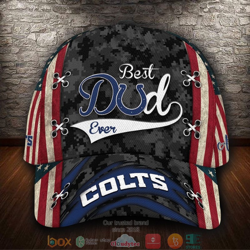 Indianapolis Colts Best Dad NFL Custom Name Cap word1