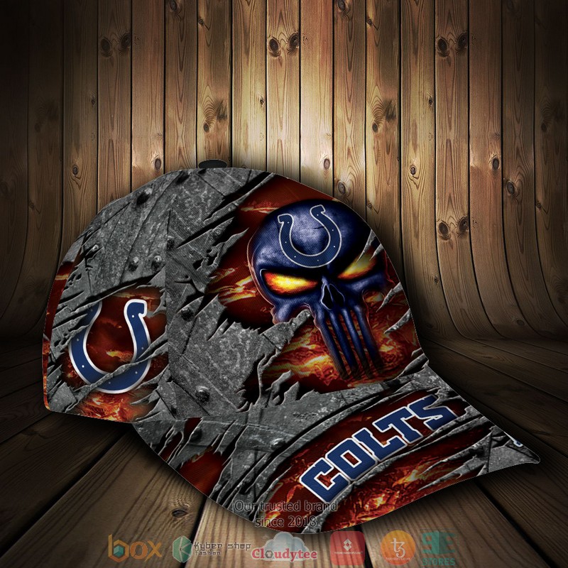 Indianapolis Colts Luxury Skull NFL Custom Name Cap 2 Indianapolis Colts Luxury Skull NFL Custom Name Cap word1