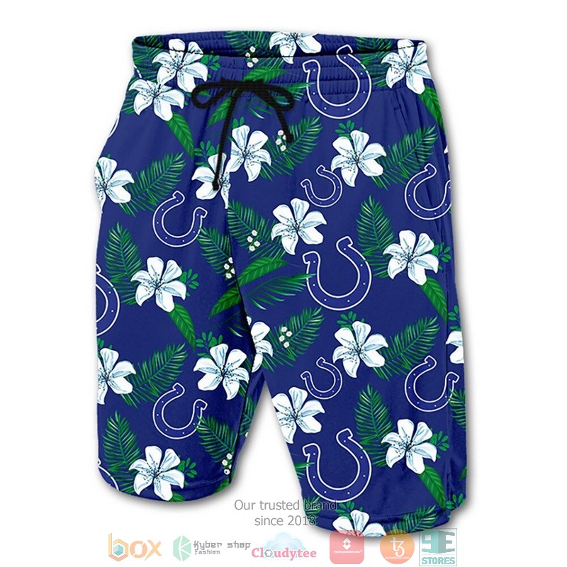 Indianapolis Colts Hibiscus Hawaiian Shorts