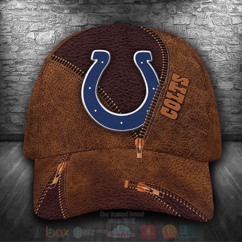 BEST Indianapolis Colts NFL Team Custom Name Brown 3D Cap word2