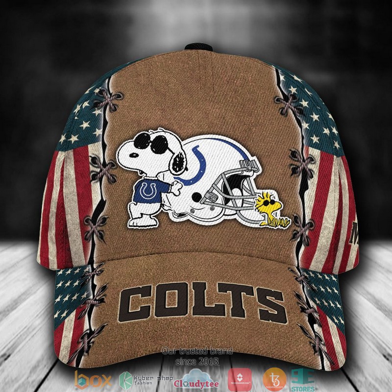 Indianapolis Colts Snoopy NFL Custom Name Cap word1