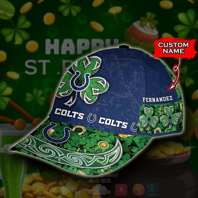 BEST Indianapolis Colts St Patrick Day Custom Classic Cap 3 BEST Indianapolis Colts St Patrick Day Custom Classic Cap word2