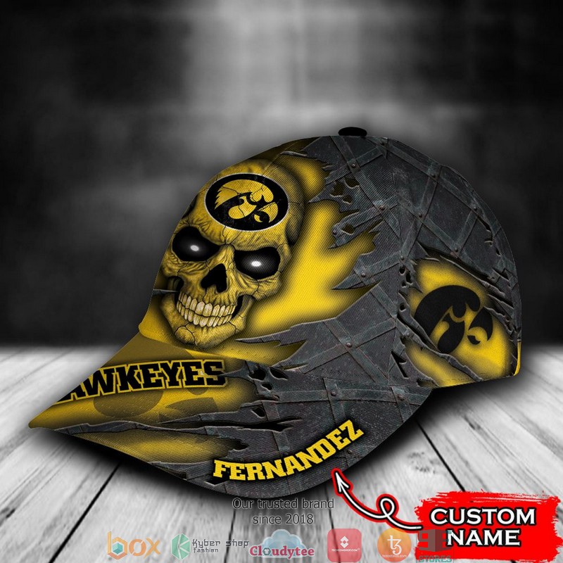 Iowa Hawkeyes Skull NCAA1 Custom Name Cap 3 Iowa Hawkeyes Skull NCAA1 Custom Name Cap word3