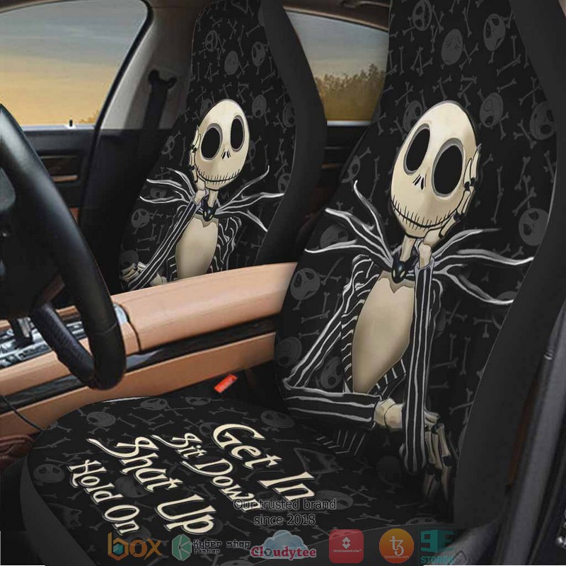 NEW Jack Skellington Nightmare Get In Sit Down Seat Covers 2 NEW Jack Skellington Nightmare Get In Sit Down Seat Covers word3