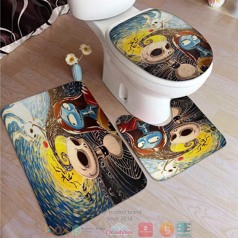 NEW Jack Skellington and Sally Halloween Shower Curtain Set 2 NEW Jack Skellington and Sally Halloween Shower Curtain Set word1