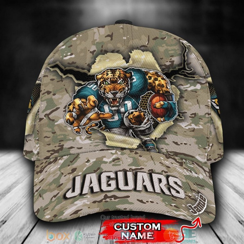 Jacksonville Jaguars CAMO Mascot NFL Custom Name Cap
