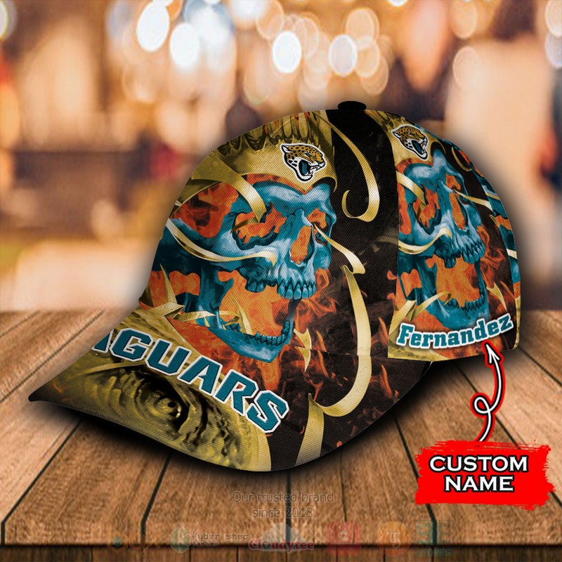 BEST Jacksonville Jaguars Skull Custom Yellow Classic Cap 3 BEST Jacksonville Jaguars Skull Custom Yellow Classic Cap word2