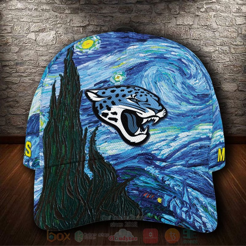 BEST Jacksonville Jaguars Van Gogh NFL Team Custom Name 3D Cap 8 BEST Jacksonville Jaguars Van Gogh NFL Team Custom Name 3D Cap word3