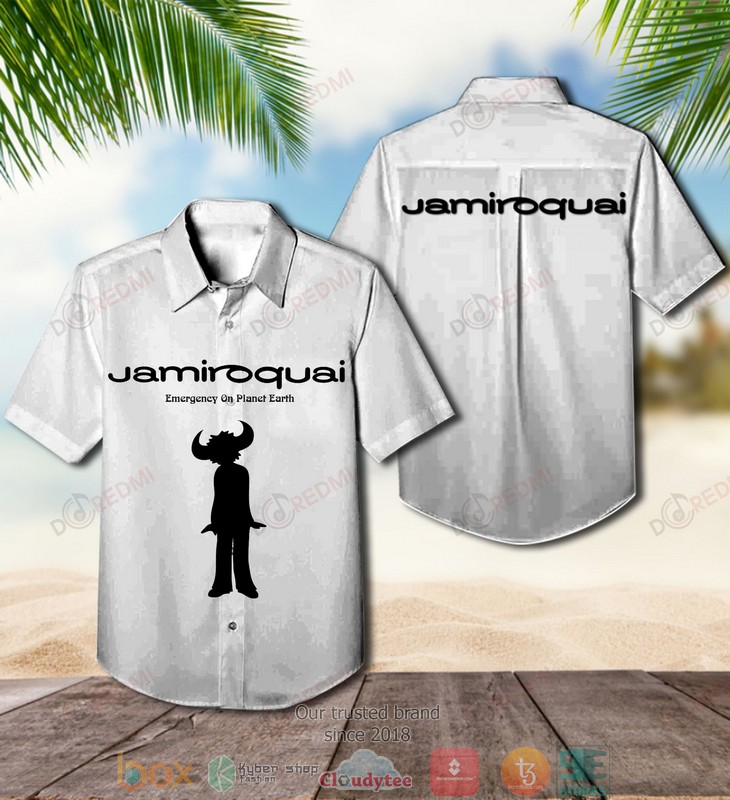 Jamiroquai Emergency on Planet Earth Short Sleeve Hawaiian Shirt word3