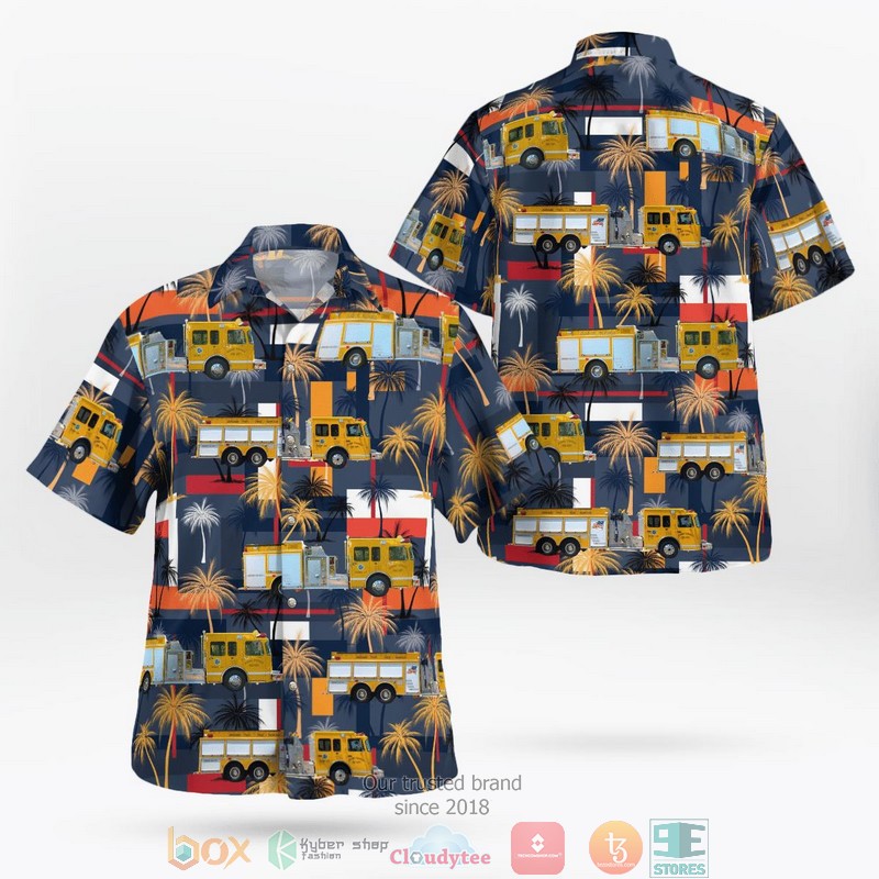 NEW Jerome Township Fire Department Sanford Michigan Aloha Shirt 9 NEW Jerome Township Fire Department Sanford Michigan Aloha Shirt word3