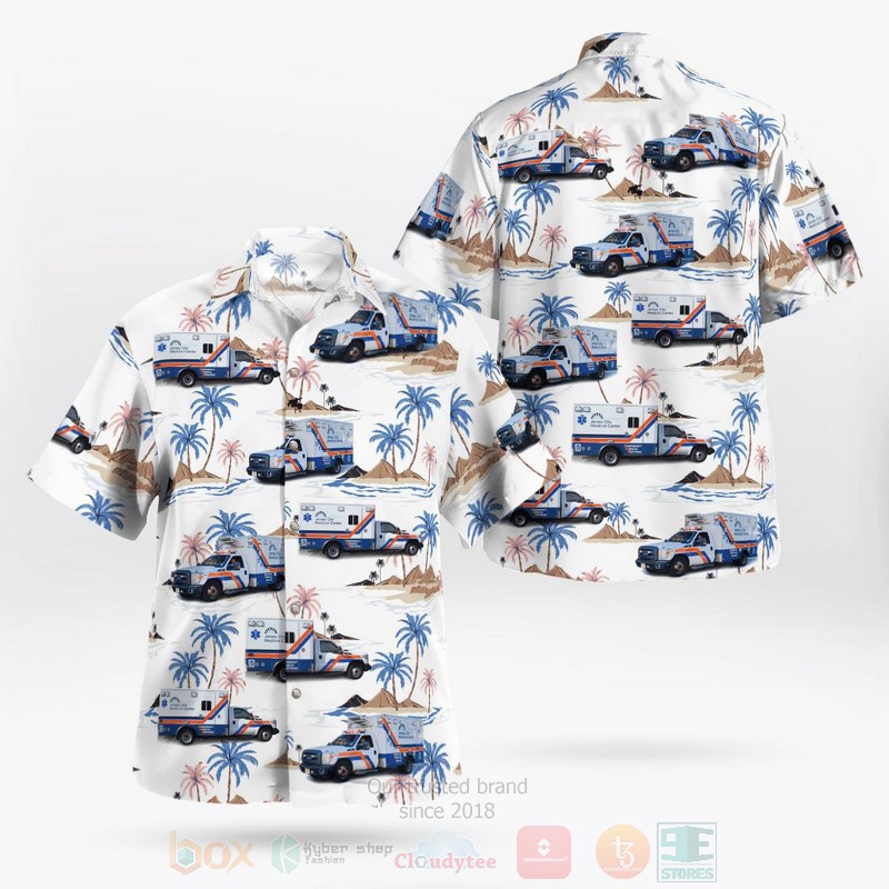 BEST Jersey City Medical Center EMS, Jersey City, New Jersey 3D Aloha Shirt word1