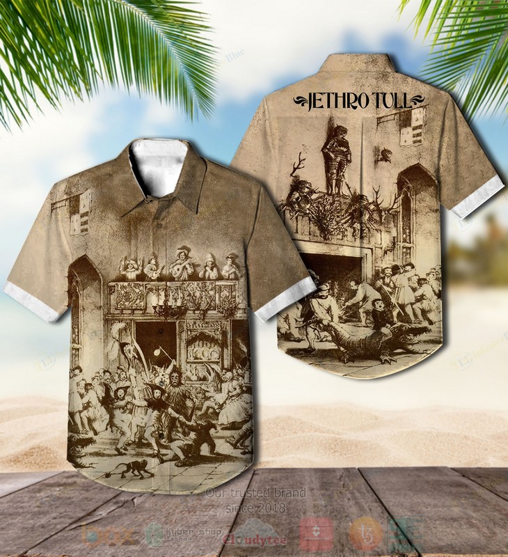 BEST Jethro Tull Minstrel in the Gallery Album Aloha Hawaiian Shirt