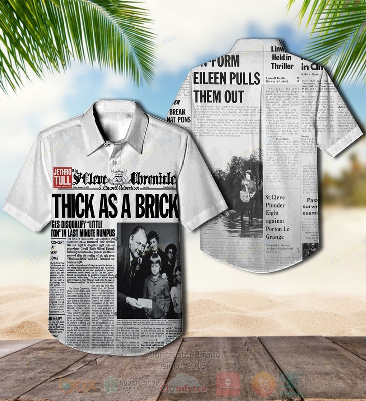 BEST Jethro Tull Thick As A Brick Album Aloha Hawaiian Shirt