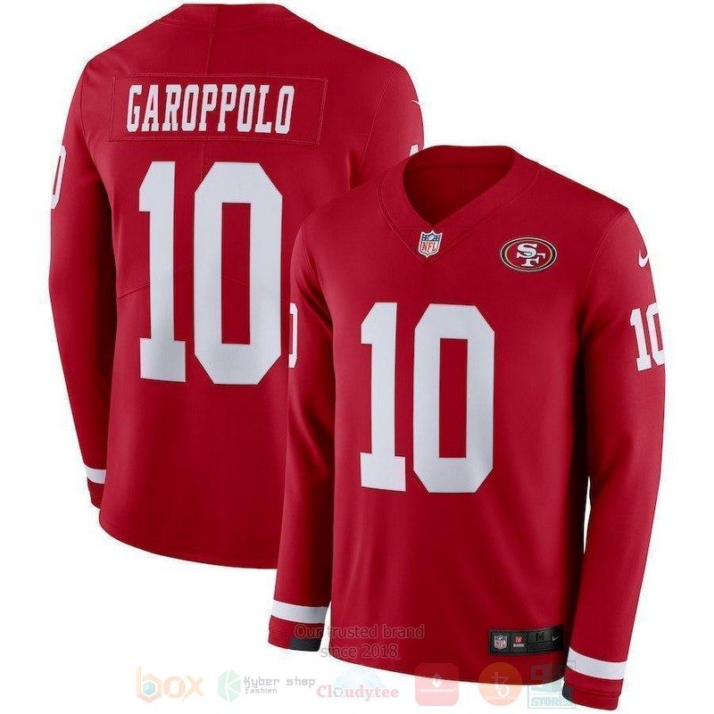 BEST Jimmy Garoppolo San Francisco 49ers Therma Long Sleeve Jersey Football word1
