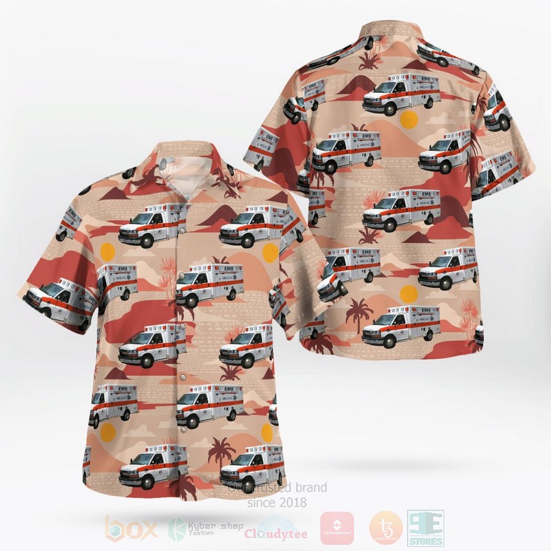 BEST Johnson City, Tennessee, Washington County-Johnson City EMS 3D Aloha Shirt word3