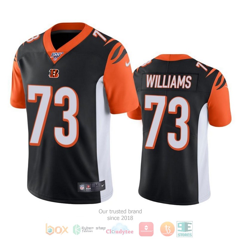 NEW Jonah Williams Cincinnati Bengals 100th Season Black Football Jersey word2