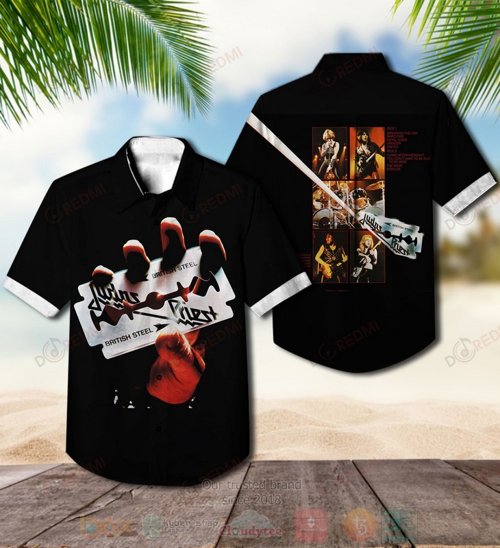 BEST Judas Priest British Steel Album Aloha Hawaiian Shirt
