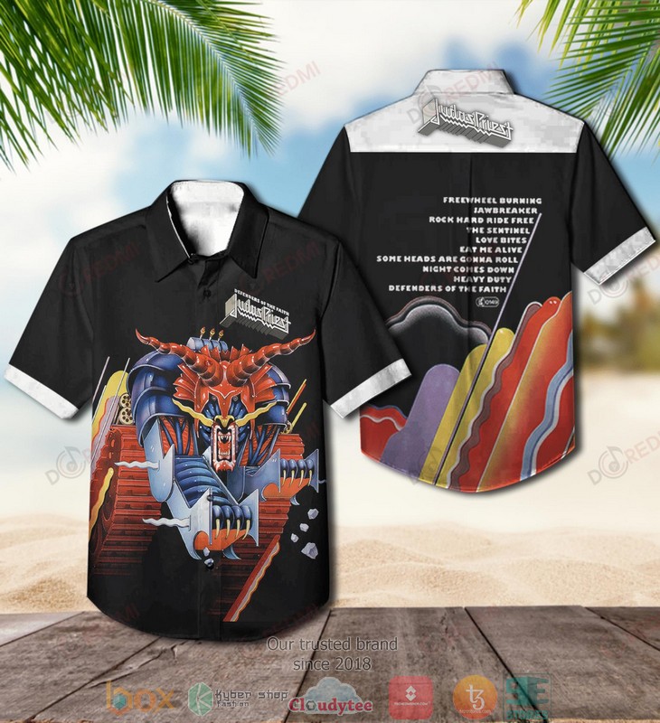 Judas Priest Defenders of the Faith Short Sleeve Hawaiian Shirt 2 Judas Priest Defenders of the Faith Short Sleeve Hawaiian Shirt word1